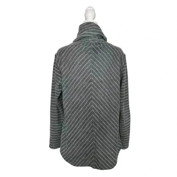 Burton Ellmore Heather Steel Blue Stripe Cowl Neck Pullover Size S - Picture 2 of 8